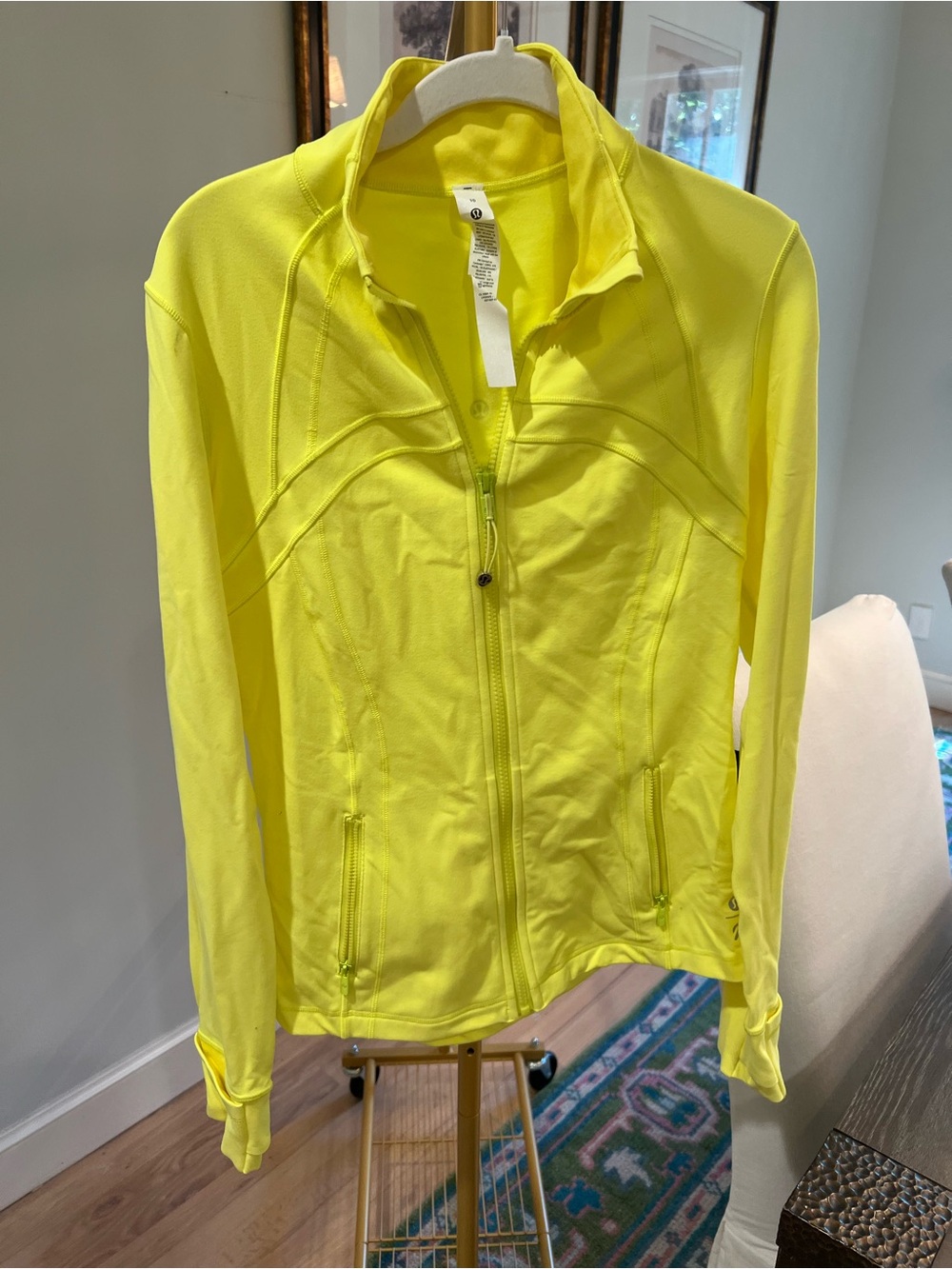 Lululemon & Peloton Women’s Neon Yellow Zip-Up Active Jacket